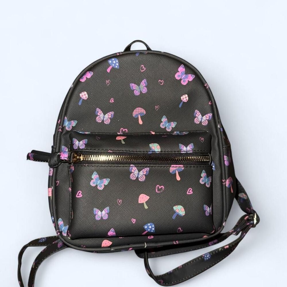 NWT Underonesky Black Mini Backpack w/ Butterflied